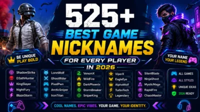 525+ best game nicknames for every player in 2026 with neon gaming characters and creative username ideas