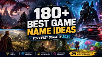 180+ best game name ideas for every genre in 2026 featuring fantasy, sci-fi, racing, and adventure gaming themes