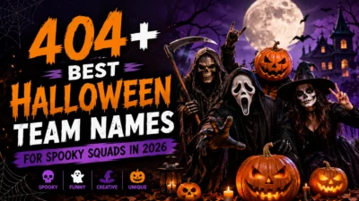 404+ best Halloween team names for spooky squads in 2026 with creepy costumes, pumpkins, haunted house, and full moon