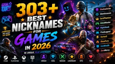 303+ best nicknames for games in 2026 with epic characters and gaming themes