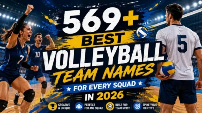 569+ best volleyball team names for every squad in 2026 with players and volleyball action