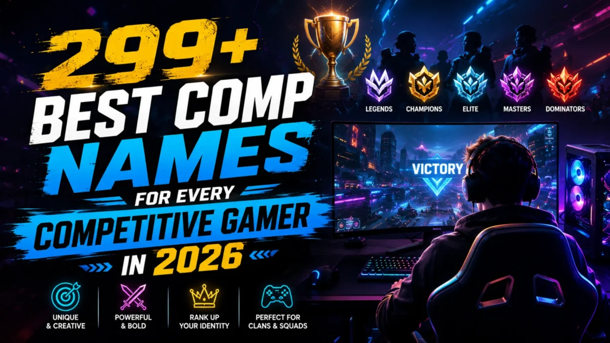 299+ best comp names for competitive gamers in 2026 with bold, unique, and powerful gaming name ideas.