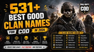 531+ best good clan names for COD in 2026 with powerful gaming name ideas