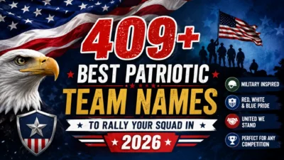 409+ best patriotic team names with American flag, bald eagle, and military-inspired design for squads in 2026