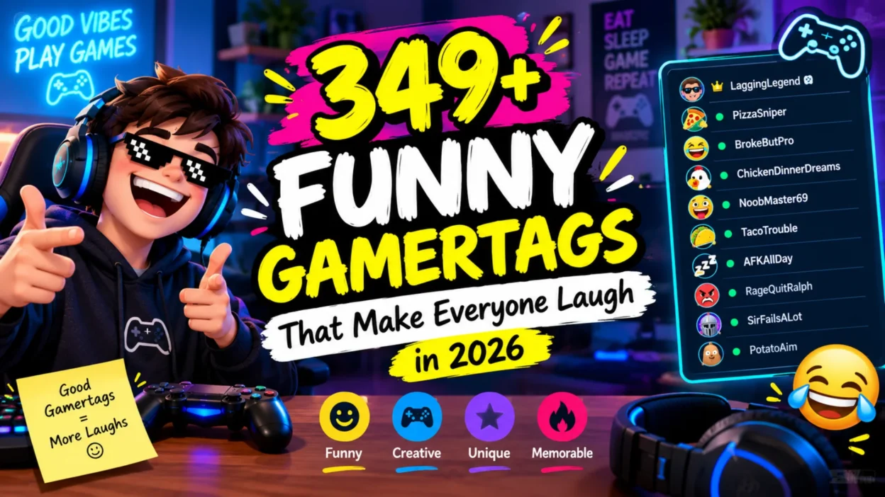 349+ funny gamertags in 2026 with hilarious gaming names and playful gamer graphics