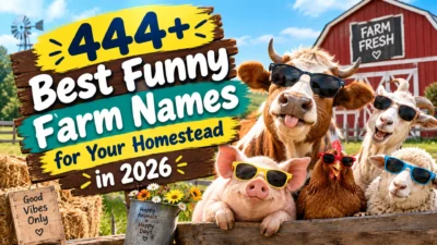 444+ best funny farm names for your homestead with playful farm animals