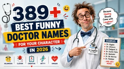 389+ funny doctor names for characters in 2026 with a playful cartoon doctor