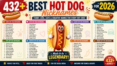 432+ best hot dog nicknames for 2026, featuring funny, cute, cool, creative, and unique names